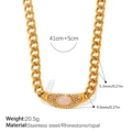 XL865WEG White Cat's Eye Necklace