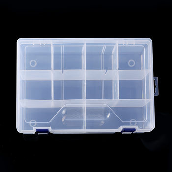 Lego Parts Classification Plastic Box Component Tool Box Transparent Lid Fixed Large Thickened 10-grid Storage Box