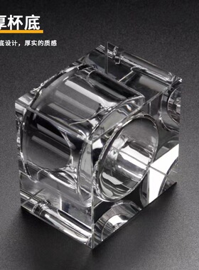 精致美甲带盖方形水晶杯洗笔杯装水晶液体美甲水晶粉液浸泡消毒器