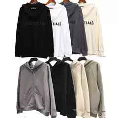 Autumn and Winter New Trendy Fog Rich Hooded Cardigan Loose Drop Shoulder Sweatshirt Unisex Jacket Couple Cardigan Thin Hong Kong Style T-Shirt