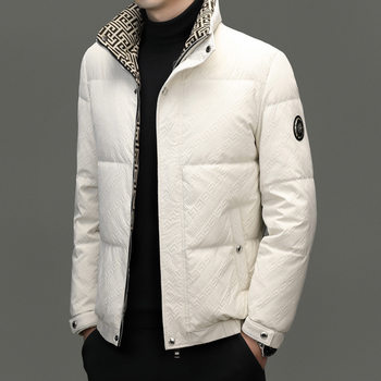 2025 New Winter Men's down Jacket Casual Stand Collar 90 Duck down Warm Men's Jacket Drop Shipping Q8915