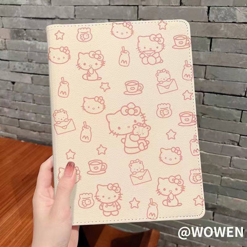 iPad Protective Case 10.9inch Air5 Cartoon 2025 New Pro11 Anti-Fall Leather Case 9/10 Generation 9.7 Jingle Cat