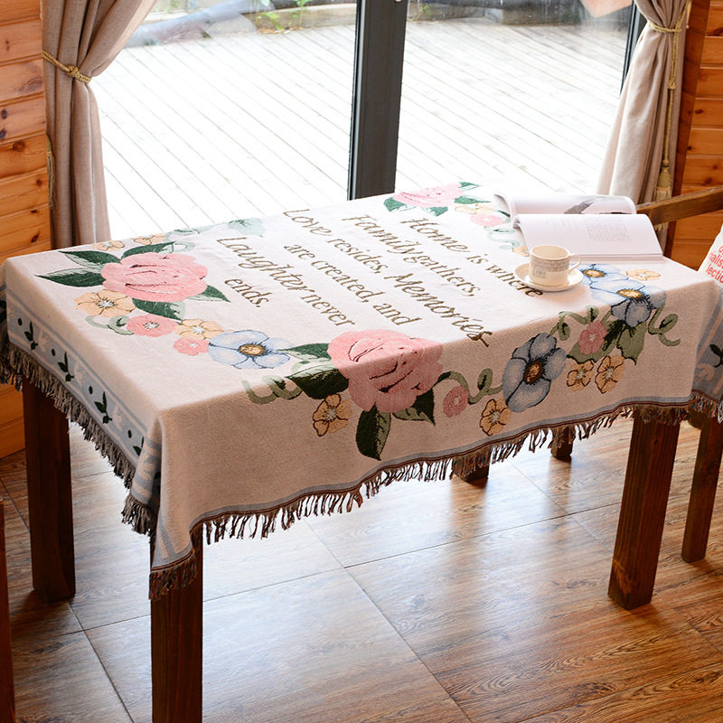 Export Single and Double Sofa Cushions, Floral Wreaths, Pure Cotton Thread Blankets, Tablecloths, Cover Towels, Tapestries, Bay Window Mats, Carpets, American-Style Home Decor