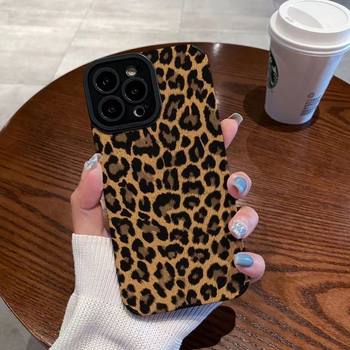 Foreign trade applicable Samsung A22 phone case brown leopard print A10s A50 protective case all-inclusive protective case New