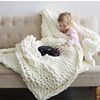 Cross-Border Amazon New Handmade Thick Chenille Knitted Blanket Thick Wool Knitted Blanket Wool Blanket Sofa Cover Blanket