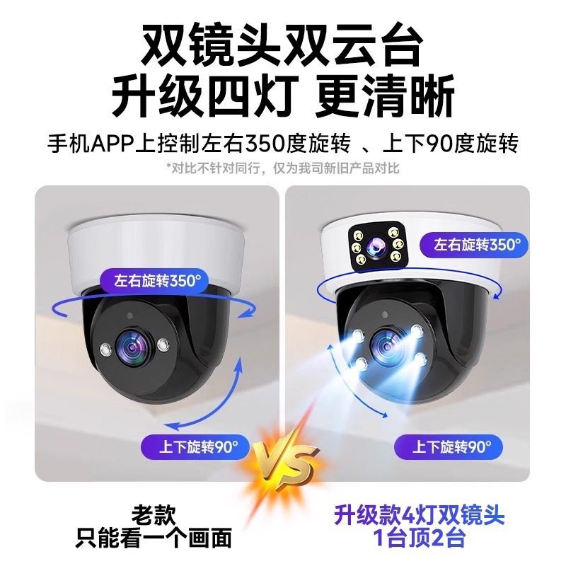 Source Manufacturer's High-Definition Wireless Surveillance Camera for Home Use, Indoor 360-Degree Night Vision Smart Camera