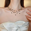 Advanced sense multi-layer color zircon necklace Europe and the United States new luxury clavicle chain niche fashion summer jewelry