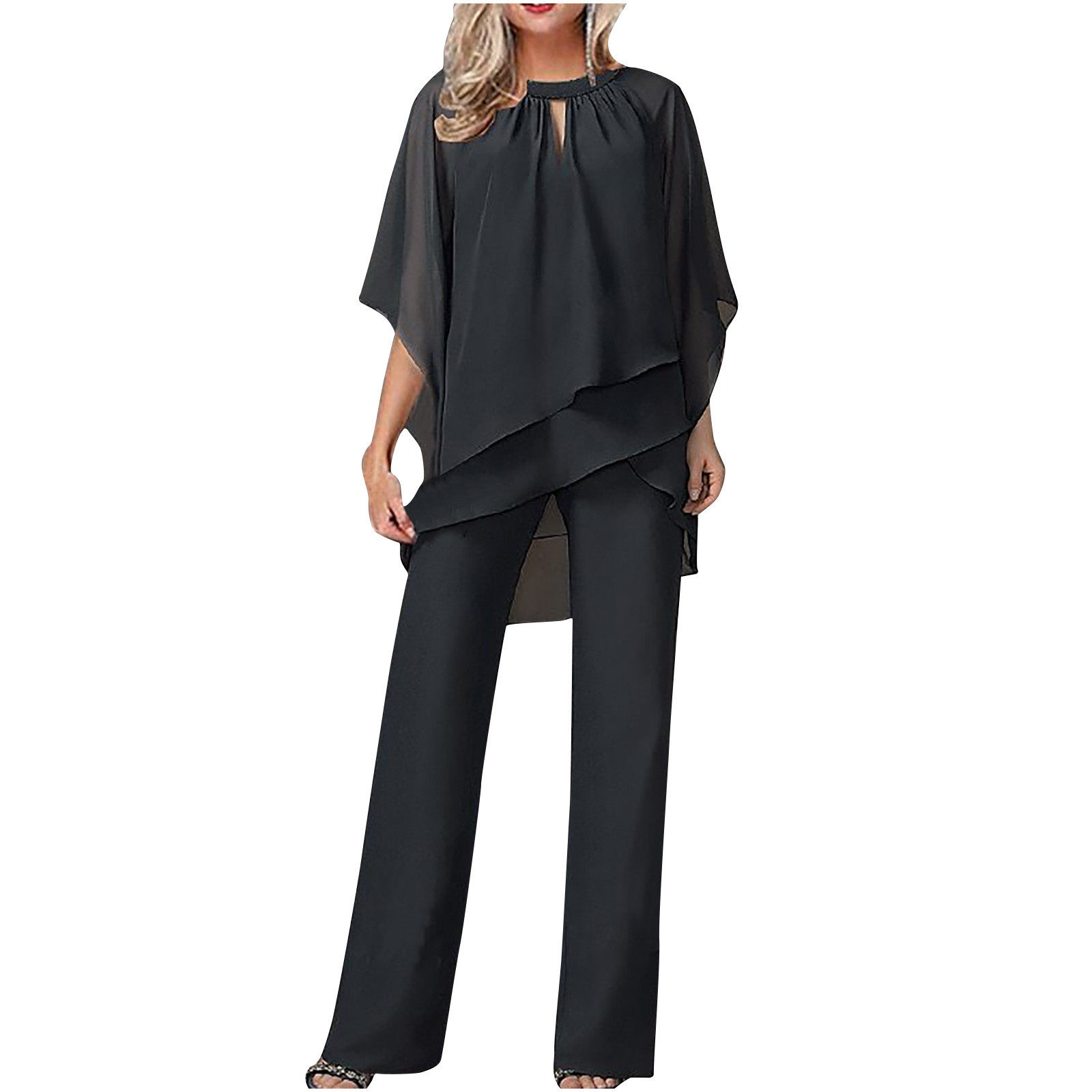 women's clothing solid color loose casual irregular suit