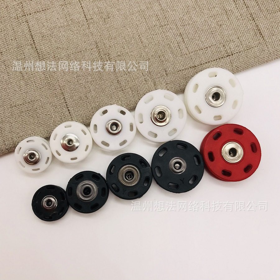 Factory in stock nylon dark button round plastic buckle coat sweater coat button clothing accessories wholesale