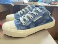 Denim blue half slippers