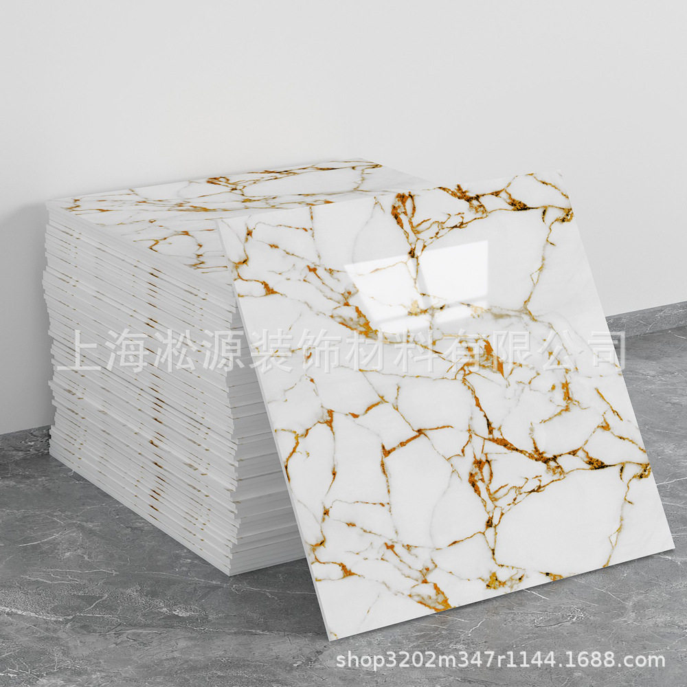 外贸跨境热销大理石仿瓷砖墙贴自粘防水防潮背景墙面装饰墙壁纸