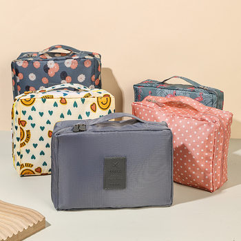 Factory direct Korean square bag cosmetic bag travel storage bag storage wash bag LOGO production wholesale