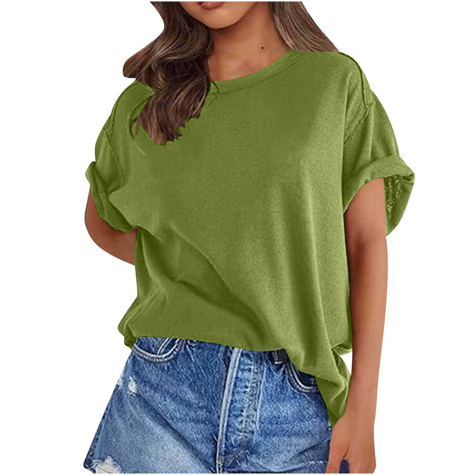 Mens Casual Short Sleeve T Shirt Solid Color Round Neck Loose Fit Plus Size Summer Activewear Wholesale Available