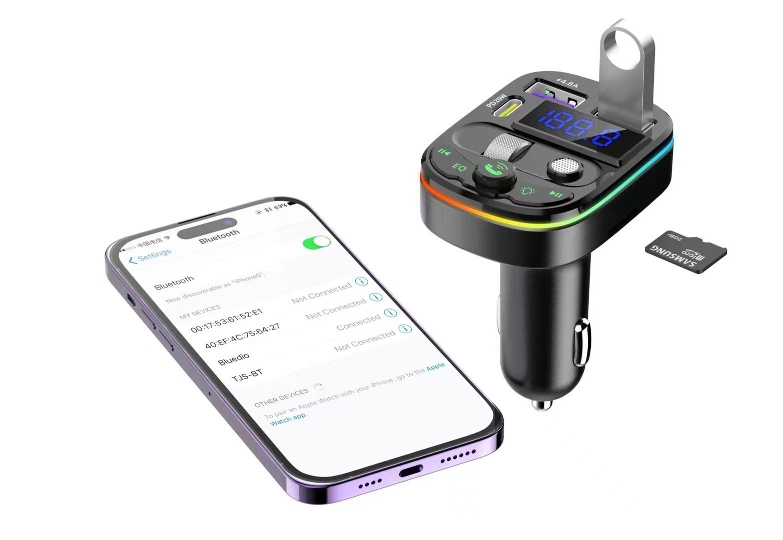 Q28 car Bluetooth receiver mp3 playback multifunctional lossless sound quality cigarette lighter adapter car charger