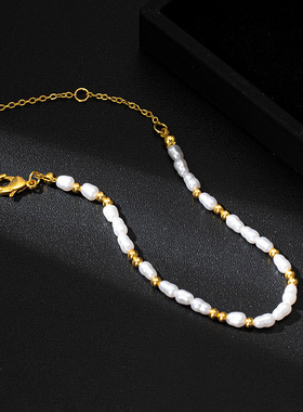 夏季新款波西米亚风仿珍珠串珠手链沙滩度假级轻奢新潮手饰