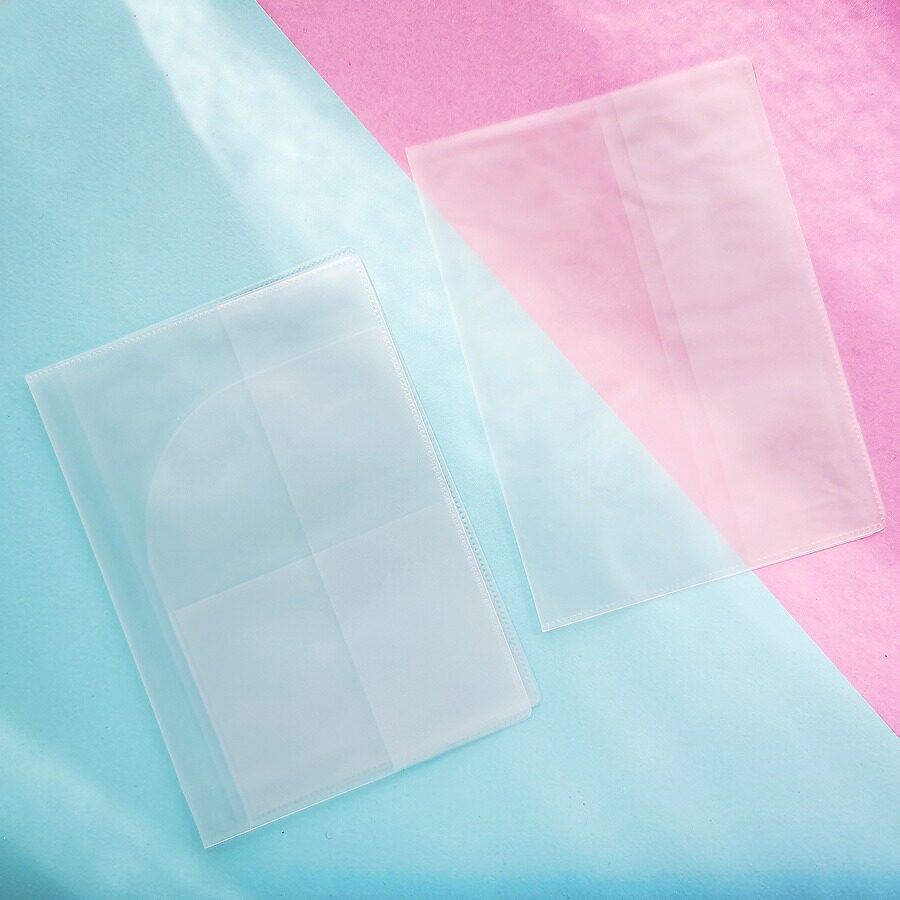 Cross-Border Universal Passport Protective Cover Frosted Transparent Waterproof and Dustproof Id Card Multi-Functional Protective Clip