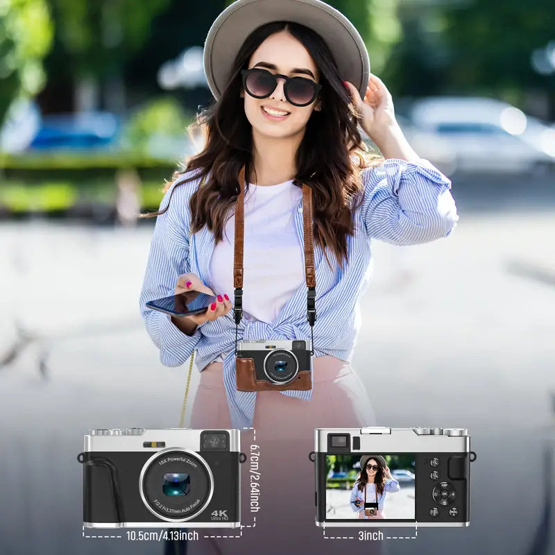 Entry-level 4K retro digital camera SLR micro single portable vlog camera selfie HD video travel