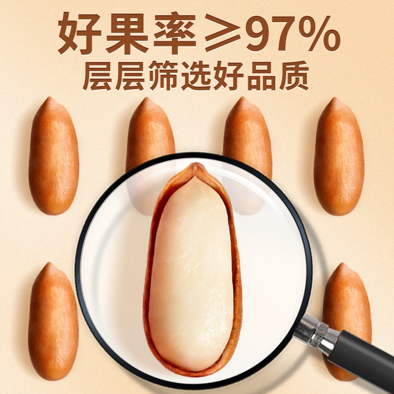 Bibi Zan Open-Shell Pine Nuts New Large Kernels Hand-Peeled Dried Nuts Northeast Pine Nuts Roasted Snacks Leisure Food