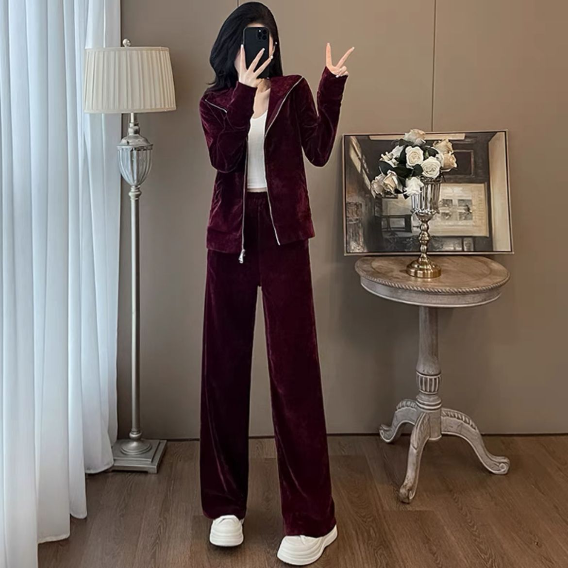 Áo Khoác Nữ Cả Bộ 2 Món Hàng Mùa Xuân Thu Đông