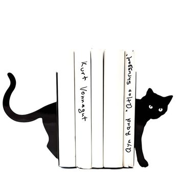 Creative Cat Bookshelf Bezel Office Desk Bookend Clip Bookend Book Storage Kidsren's Book Bookend Ornaments