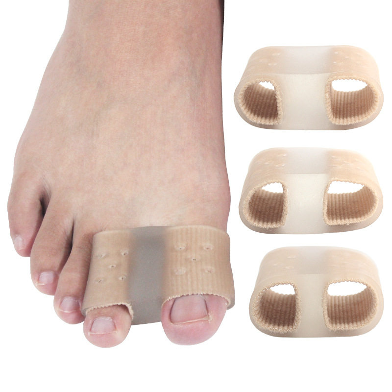 Thumb valgus big foot bone overlapping toe separator toe splitter men's and women's fiber double hole breathable toe orthopedic