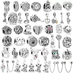 silver Charm Beaded Pendant Suitable for Making Bracelet Bracelet Necklace Ladies Children Gift Yiwu Factory Wholesale