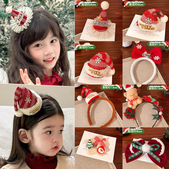 Cute Christmas Hairpin for Women 2025 New Hairpin Christmas Hat Hairpin Autumn and Winter Clip Headdress Holiday Decorations