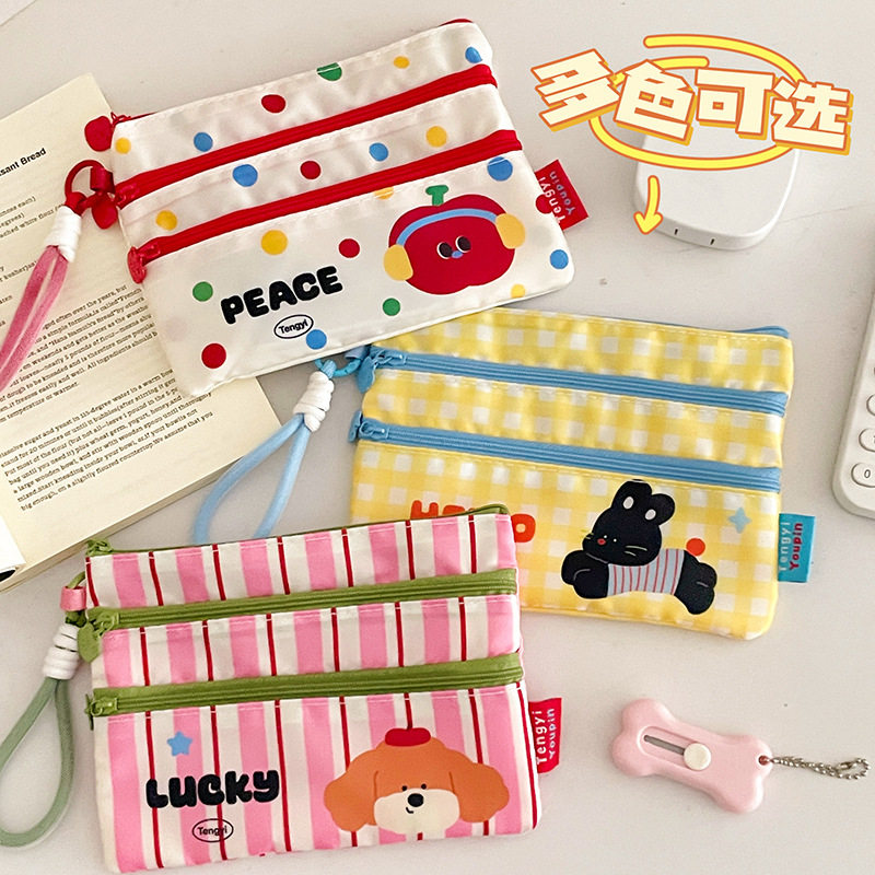 Document Storage Bag, Travel Abroad, Passport, Ticket, Id Card, Carry-On Card Holder, Three-Layer Partitioned Large-Capacity Document Bag