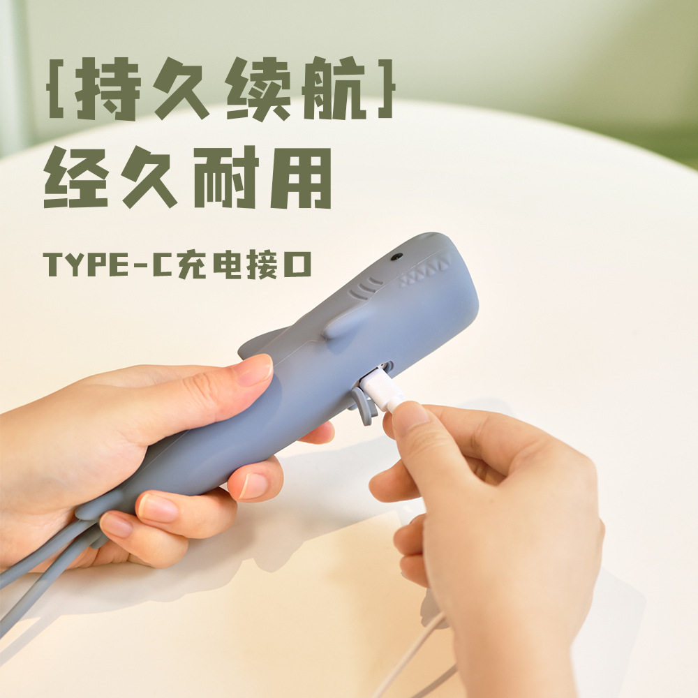 Children's Cartoon Flashlight Animal Handheld USB Rechargeable Lighting Lamp with Night Lanyard Anti-Slip Silicone Led Handheld Light