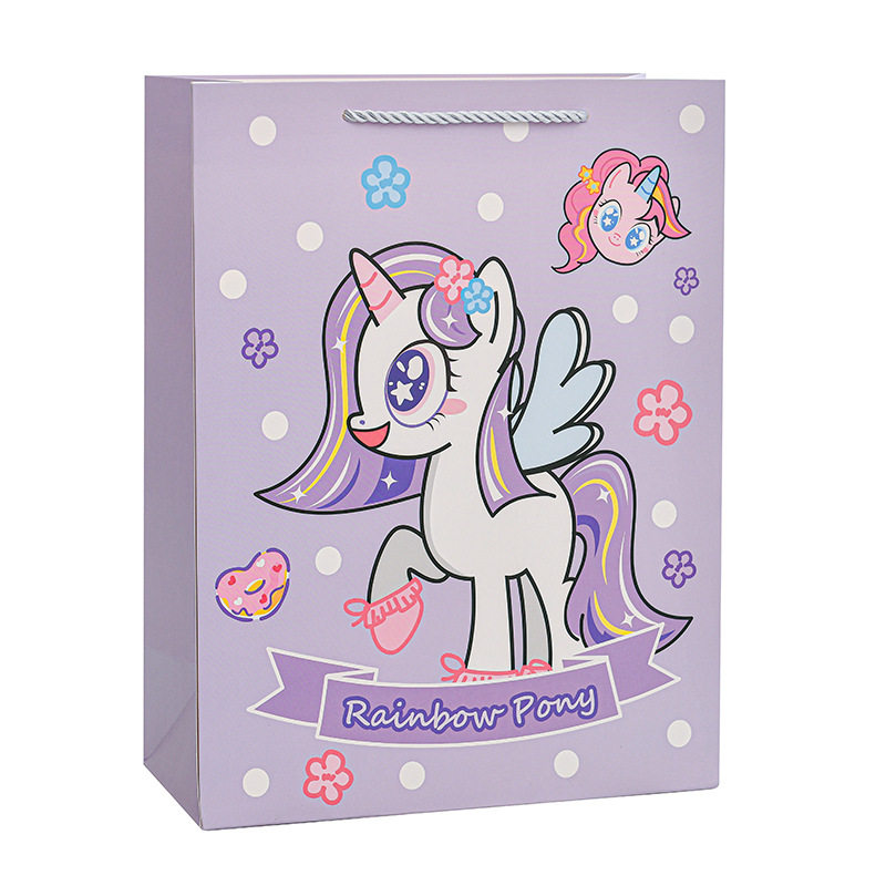 New Cartoon Pony Polly Original Peripheral Accompanying Gift Tote Bag Mini Card Head Bag Unicorn Small Gift Bag