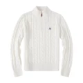 Sweater half zip white black label