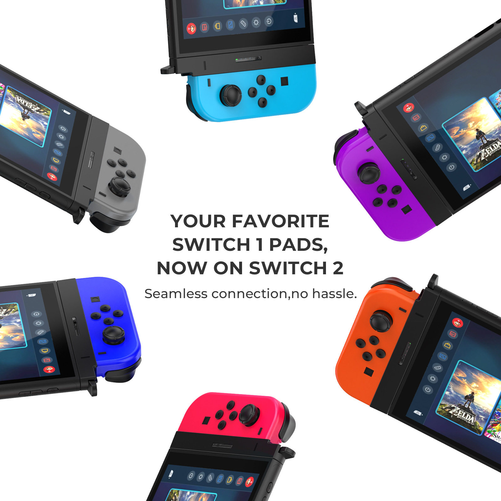 Switch 1St Generation Ns Game Controller to Switch 2Nd Generation Portable Adapter with Magnetic Design Adapter