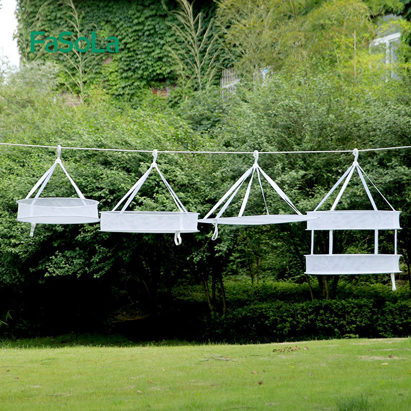 FaSoLa clothes drying basket clothes drying net clothes drying hanger sweater sweater tile net pocket drying socks artifact clothes drying basket