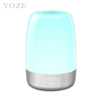 Intelligent Colorful Sunrise Wake-Up Light Alarm Clock Night Light All-In-One Wholesale Creative Bedside USB Night Light Home