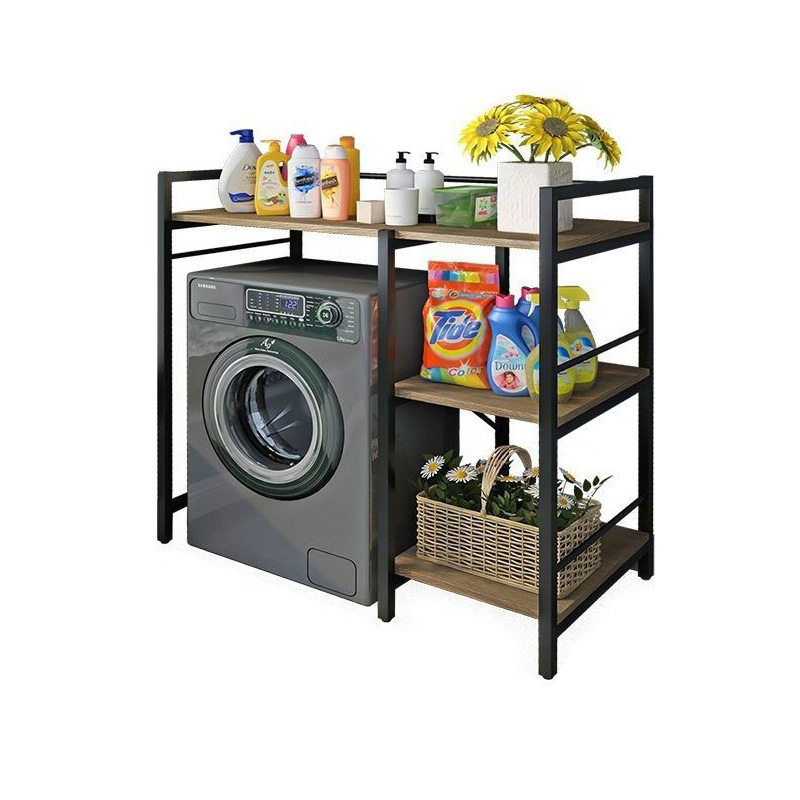 Washing machine storage rack multi-layer floor movable bracket bathroom punch-free toilet rack household balcony storage rack