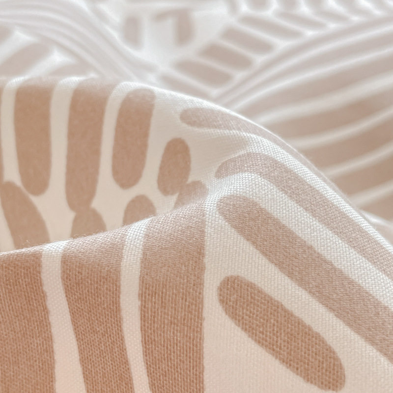 Pastoral Style Plant Cashmere Printed Four-Piece Bedding Set Student Dormitory Pure Cotton Bed Sheetss Three-Piece Comfortable Set