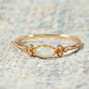 Jiuqin Jewelry Cross-border E-commerce Hot Selling Explosions silver Opal Ring Ring Fashion Trend Women's Tail Ring Ring