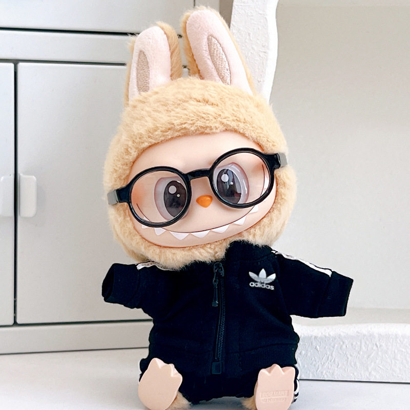 Rab cloth doll 17cm one or two generation sitting party vinyl doll adidas sports leisure suit