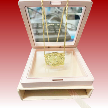 Cross-border explosions 26 English letters belt buckle necklace new embossed copper necklace belt buckle in stock on the same day