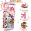 Storage Creative Stuffed Toy with Bottom Net Pocket Dustproof Cloth Doll Stuffed Storage Cage Room Organizer Doll