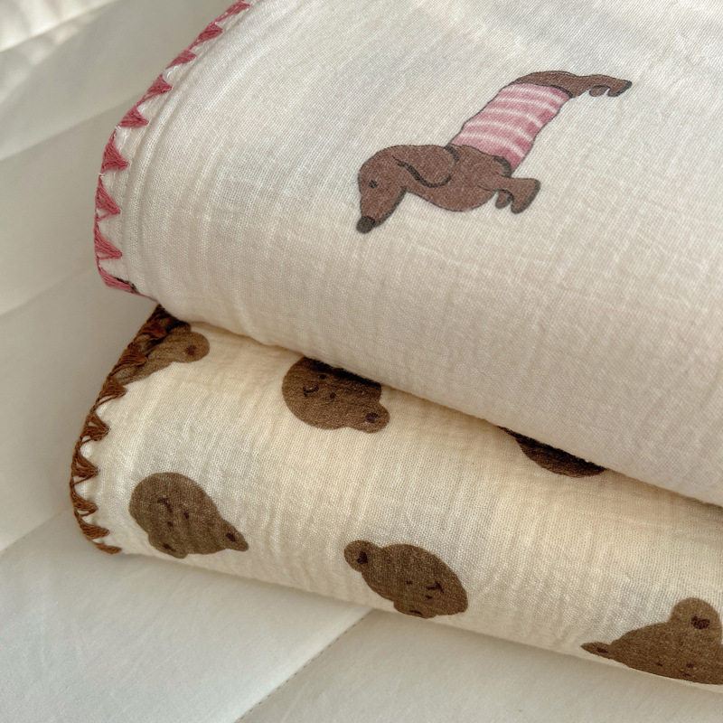 Class a Cotton Double-Layer Gauze Cover Blanket Pure Cotton Infant Bath Towel Air-Conditioning Blanket Office Nap Blanket Sofa Blanket