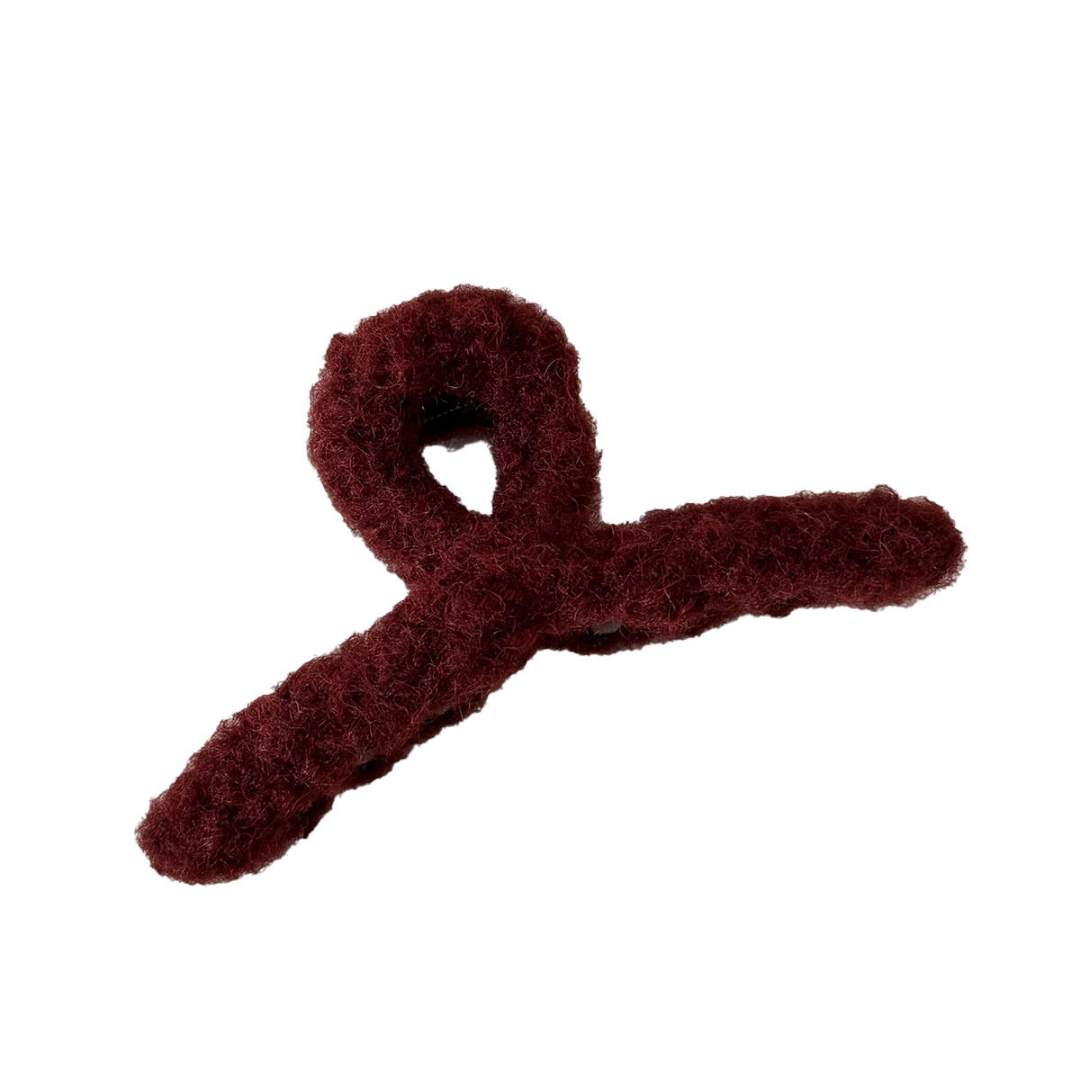 Korean Simple Autumn and Winter Plush Pure Color Hairpin New Half-Tied Hair Ball Head Elegant Elegant Shark Clip Hair Accessories