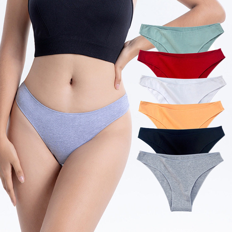 跨境女式内裤性感半包臀低腰大码内裤纯棉女外贸 woman panties