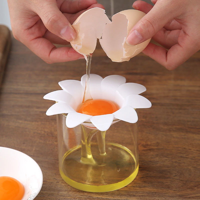 Daisy Egg White Separator, Household Egg Yolk and Protein Filtering Tool, Creative Baking Flower Egg Separator