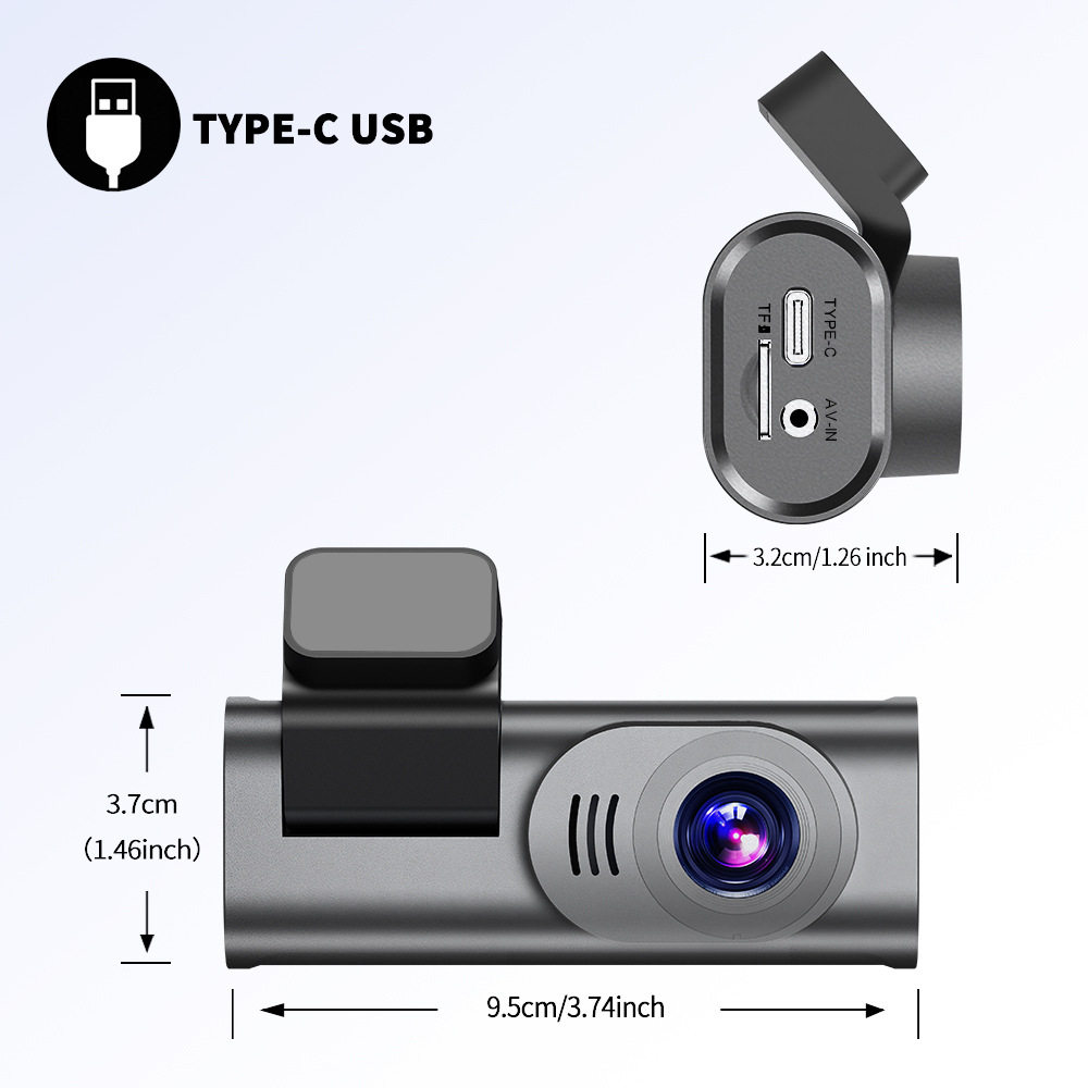 Cross-Border 4K Front and Rear Dual-Recording High-Definition Driving Recorder Supports Wifi 24H Parking Monitoring