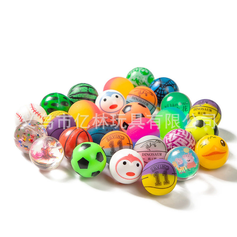 No. 32 elastic ball wholesale twisted egg ball wholesale one yuan twisted egg machine special ball jump ball rubber elastic ball