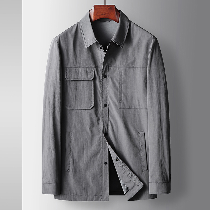 Áo Khoác Nam Kín Cổ Hàng Mùa Xuân Thu Đông Phong Cách Trẻ Trung