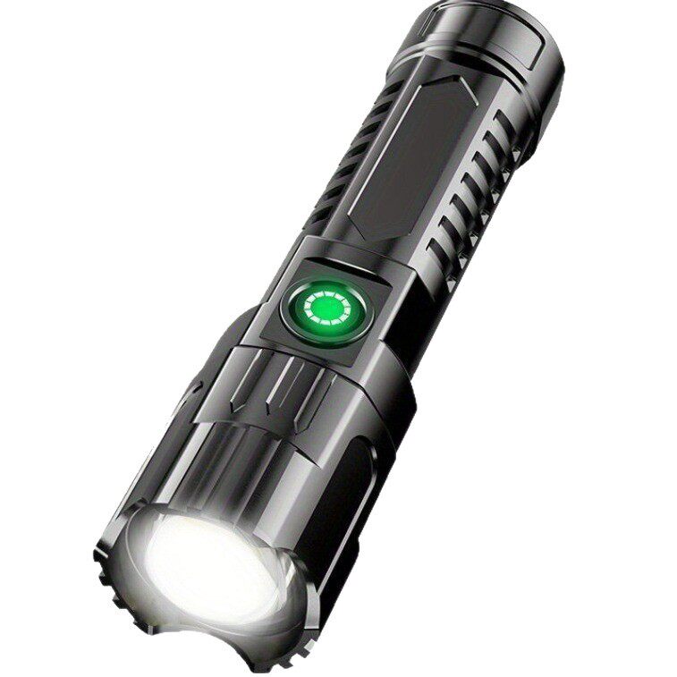 Cross-Border Strong Light Flashlight Telescopic Zoom Outdoor Home Camping Style Cycling Long-Range Handheld Portable Led Small Flashlight