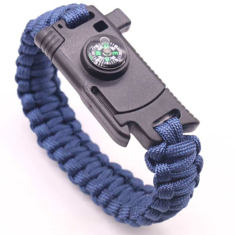 Paracord Bracelet Knife Fire Starter Multifunctional Wristband Camping Survival Adventure Emergency Bracelet Woven Handmade