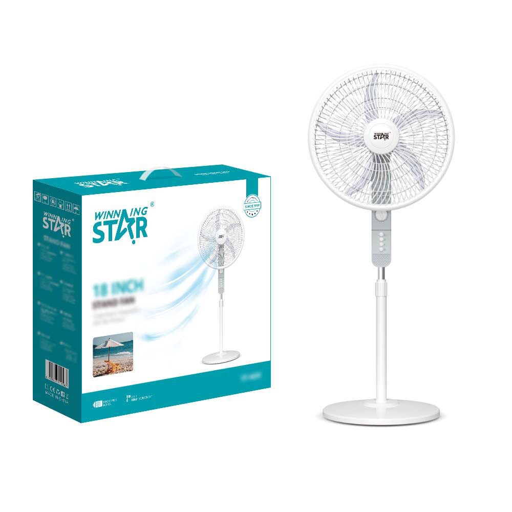 Winningstar 18-inch household 65W shaking head portable floor-standing electric fan Stand Fan